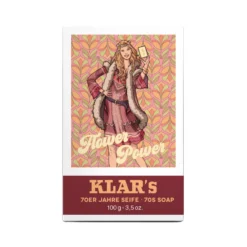 70er Retro Seife Flower Power 100g, Cosmos Zertifiziert, Palmölfrei